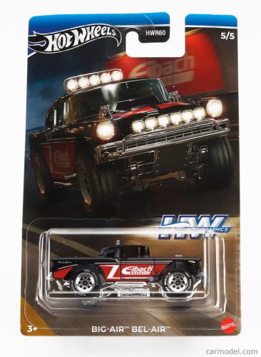 CHEVROLET  BEL AIR CUSTOM 1955  BLACK RED