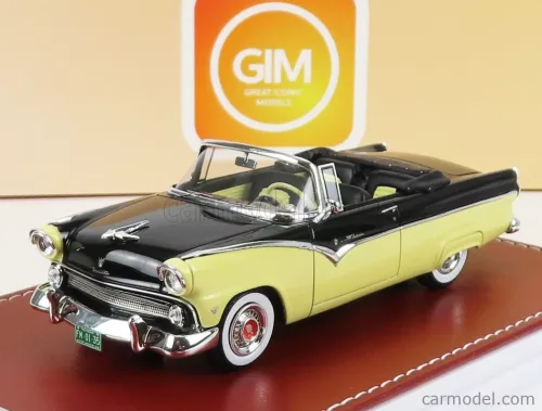 FORD USA  FAIRLANE SUNLINER CABRIOLET 1955  BLACK GOLDENROD