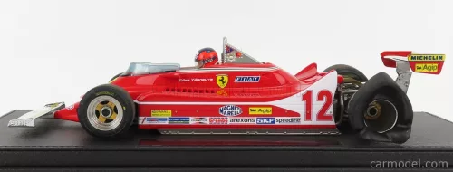 FERRARI  F1  312T4 N 12 ZANDWOORT GP WITH PILOT FIGURE 1979 GILLES VILLENEUVE - CON VETRINA - WITH SHOWCASE  RED