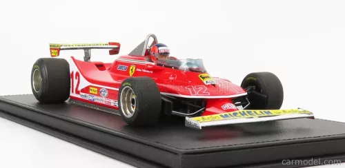 FERRARI  F1  312T4 N 12 ZANDWOORT GP WITH PILOT FIGURE 1979 GILLES VILLENEUVE - CON VETRINA - WITH SHOWCASE  RED