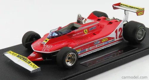 FERRARI  F1  312T4 N 12 2nd GP FRENCH 1979 G.VILLENEUVE  RED
