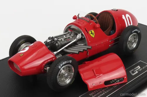FERRARI  F1  500 F2 SCUDERIA FERRARI N 10 2nd FRANCE GP 1952 NINO FARINA - CON VETRINA - WITH SHOWCASE  RED