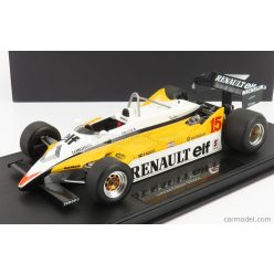   RENAULT  F1  RE30B V6 TURBO TEAM RENAULT ELF N 15 SEASON 1982 ALAIN PROST - CON VETRINA - WITH SHOWCASE  WHITE YELLOW BLACK