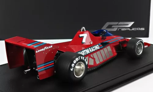 BRABHAM  F1  BT46 ALFA ROMEO PROTOTYPE MARTINI RACING N 7  TEST VERSION 1977 JOHN WATSON - CON VETRINA - WITH SHOWCASE  RED