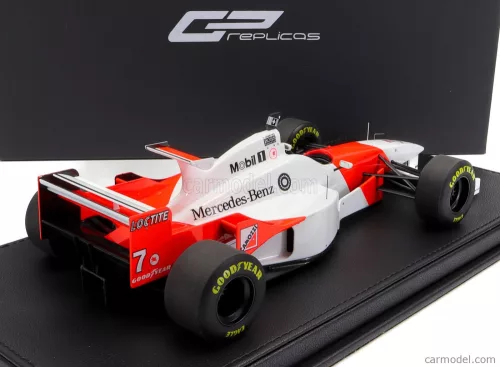McLAREN  F1  MP4/11 3.0L V10 TEAM MERCEDES CENTRAL WING N 7 6th MONACO GP 1996 MIKA HAKKINEN - CON VETRINA - WITH SHOWCASE  RED WHITE