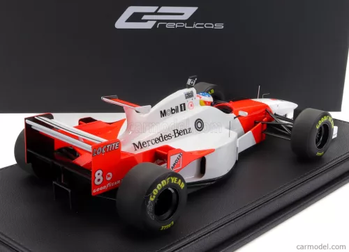 McLAREN  F1  MP4/11 3.0L V10 CENTRAL WING MARLBORO MERCEDES TEAM N 8 2nd MONACO GP 1996 WITH PILOT FIGURE DAVID COULTHARD - CON VETRINA - WITH SHOWCASE