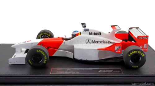 McLAREN  F1  MP4/11 3.0L V10 CENTRAL WING MARLBORO MERCEDES TEAM N 8 2nd MONACO GP 1996 WITH PILOT FIGURE DAVID COULTHARD - CON VETRINA - WITH SHOWCASE