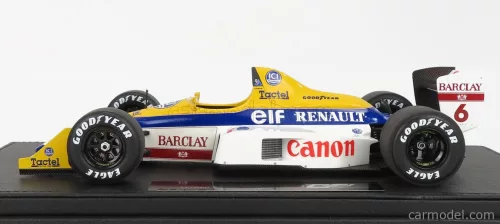 WILLIAMS  F1  FW12C RENAULT V10 N 6 SEASON 1989 RICCARDO PATRESE - CON VETRINA - WITH SHOWCASE  BLUE YELLOW WHITE