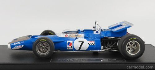 MATRA SIMCA  F1  MS80 N 7 2nd FRENCH GP 1969 J.P.BELTOISE - CON VETRINA - WITH SHOWCASE  BLUE WHITE