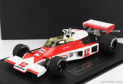 McLAREN  F1  M23 FORD COSWORTH MARLBORO McLAREN TEAM N 12 SEASON 1976 JOCHEN MASS - CON VETRINA - WITH SHOWCASE  RED WHITE