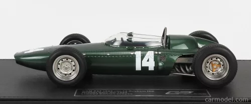 BRM  F1 P57 BRM TEAM N 14 WINNER ITALIAN GP MONZA WORLD CHAMPION 1962  GRAHAM HILL - CON VETRINA - WITH SHOWCASE  GREEN MET