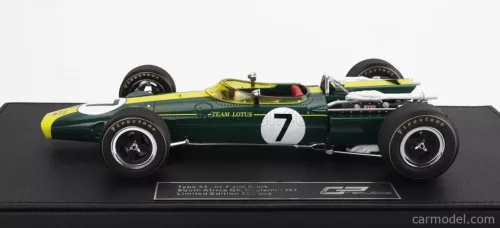 LOTUS  F1  43 SCUDERIA LOTUS TEAM N 7 SOUTH AFRICA GP KYALAMI 1967 JIM CLARK  BRITISH RACING GREEN