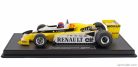 RENAULT  F1 RS10 TEAM RENAULT ELF N 15 POLE POSITION AND WINNER FRANCE GP (with pilot figure) 1979 JEAN PIERRE JABOUILLE - CON VETRINA - WITH SHOWCASE  YELLOW WHITE