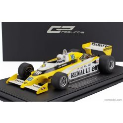   RENAULT  F1 RS10 TEAM RENAULT ELF N 16 FASTEST LAP 3rd FRENCH GP (with pilot figure) 1979 RENE ARNOUX - CON VETRINA - WITH SHOWCASE  YELLOW WHITE