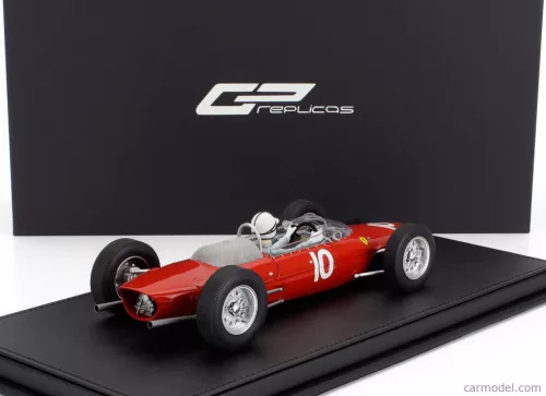 FERRARI  F1  156 F1-63 N 10 2nd BRITISH SILVERSTONE GP (with pilot figure) 1963 JOHN SURTEES  RED