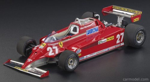 FERRARI  F1  126CK N 27 WINNER MONACO GP 1981 GILLES VILLENEUVE - APRIBILE - WITH OPENINGS - DETTAGLIO MOTORE - ENGINE DETAIL  RED SILVER