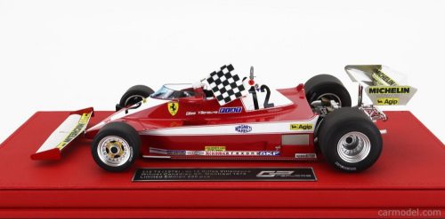 FERRARI F1 312T3 N 12 WINNER CANADIAN MONTREAL GP (with pilot figure and flag) 1978 GILLES VILLENEUVE