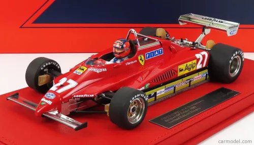FERRARI - F1 126C2 N 27 BELGIUM ZOLDER GP BELGIUM - LAST QUALIFICATION - (with pilot figure) 1982 GILLES VILLENEUVE