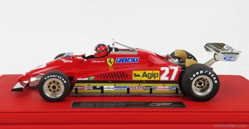 FERRARI - F1 126C2 N 27 BELGIUM ZOLDER GP BELGIUM - LAST QUALIFICATION - (with pilot figure) 1982 GILLES VILLENEUVE