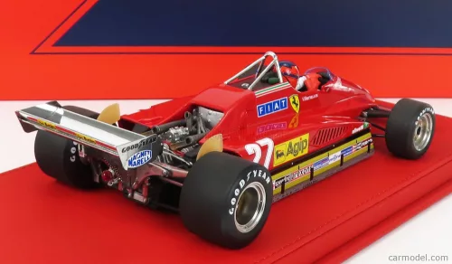 FERRARI - F1 126C2 N 27 BELGIUM ZOLDER GP BELGIUM - LAST QUALIFICATION - (with pilot figure) 1982 GILLES VILLENEUVE