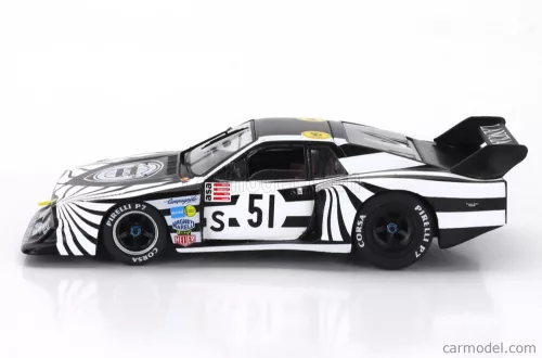 LANCIA  BETA MONTECARLO TURBO N 51 6h SILVERSTONE 1979 RICCARDO PATRESE - WALTER ROHRL  BLACK WHITE