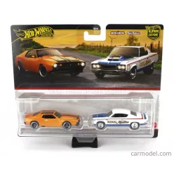   AMC  SET 2X JAVELIN COUPE + REBEL MACHINE RACING 1971  ORANGE MET WHITE