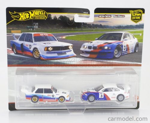 BMW  SET 2X 3-SERIES E46 GTR N 3 RACING 2003 + 320 Gr.5 N 12 RACING 1979  WHITE BLUE RED