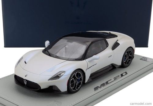 MASERATI  MC20 GLOSS BLACK ROOF 2020 - CON VETRINA - WITH SHOWCASE  BIANCO AUDACE - WHITE BLACK