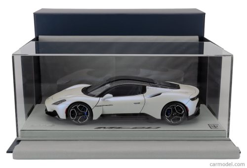 MASERATI  MC20 GLOSS BLACK ROOF 2020 - CON VETRINA - WITH SHOWCASE  BIANCO AUDACE - WHITE BLACK