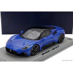   MASERATI  MC20 GLOSS BLACK ROOF 2020 - CON VETRINA - WITH SHOWCASE  BLU INFINITO - BLUE MET BLACK