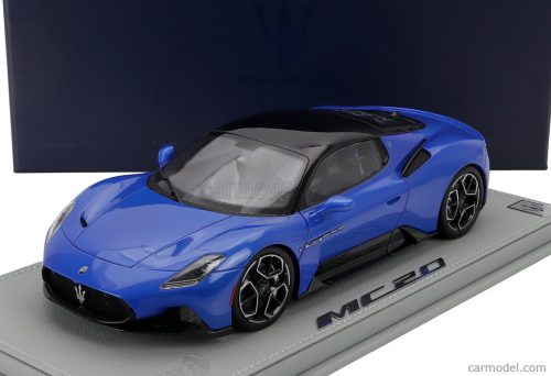 MASERATI  MC20 GLOSS BLACK ROOF 2020 - CON VETRINA - WITH SHOWCASE  BLU INFINITO - BLUE MET BLACK