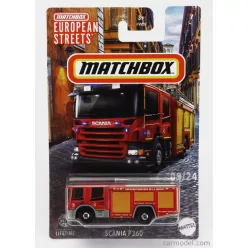   SCANIA  P360 TANKER TRUCK FIRE ENGINE 2015 - SCALE APPROX - CM. 7.5  RED YELLOW