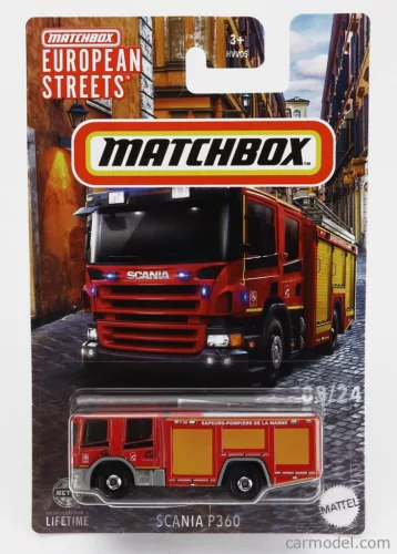 SCANIA  P360 TANKER TRUCK FIRE ENGINE 2015 - SCALE APPROX - CM. 7.5  RED YELLOW