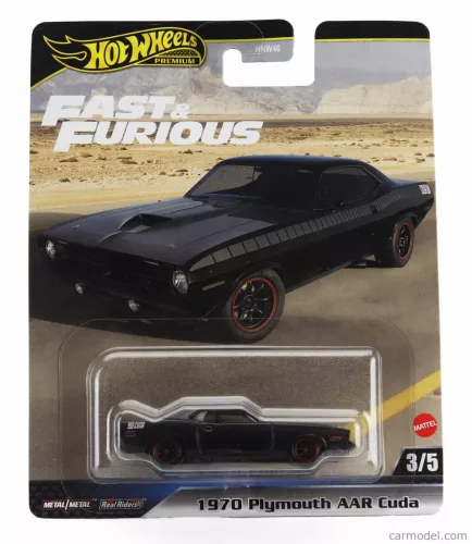 PLYMOUTH  AAR/CUDA COUPE 1970 - FAST & FURIOUS 7 2015  BLACK