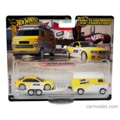 BMW  VAN WITH TRAILER + 3-SERIES M3 (E36) 1992  YELLOW WHITE