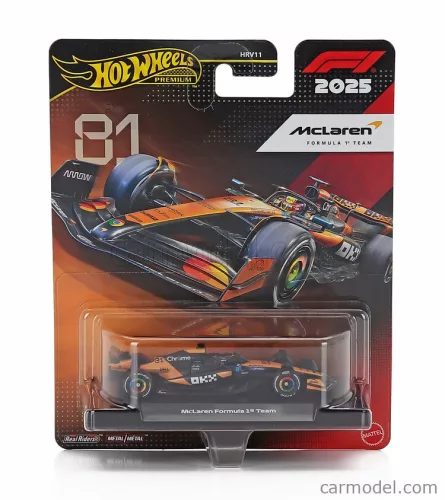McLAREN  F1  MCL39 TEAM MCLAREN N 81 SEASON 2025 OSCAR PIASTRI  ORANGE BLACK