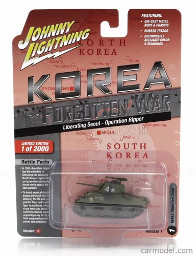 TANK  M4A3 SHERMAN MILITARY KOREA 1944  MILITARY GREEN