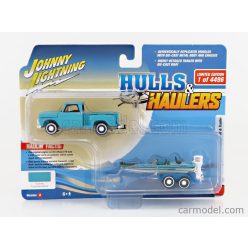   CHEVROLET  STEPSIDE PICK-UP WITH TRAILER AND BOAT 1965  2 TONE BLUE