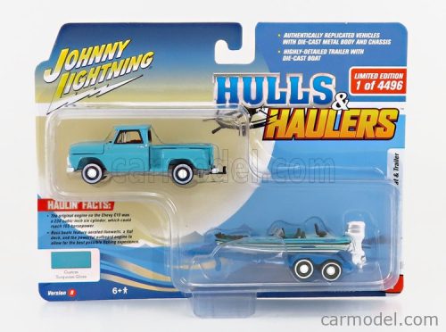 CHEVROLET  STEPSIDE PICK-UP WITH TRAILER AND BOAT 1965  2 TONE BLUE