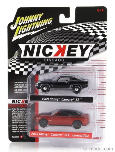 CHEVROLET  SET 2X CAMARO SS 1969 + ZL1 CABRIOLET CLOSED 2013  BLACK RED