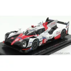   TOYOTA  TS050 HIBRID 2.4L TURBO V6 TEAM GAZOO RACING N 8 24h LE MANS 2017 S.BUEMI - K.NAKAJIMA - A.DAVIDSON  WHITE RED BLACK