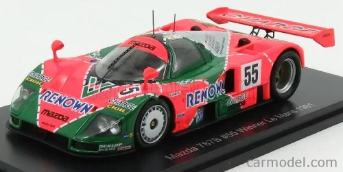 MAZDA  787B 2.6L TEAM MAZDASPEED CO. LTD. N 55 WINNER 24h LE MANS 1991 BERTRAND GACHOT - JOHNNY HERBERT - VOLKER WEIDLER  ORANGE GREEN SILVER