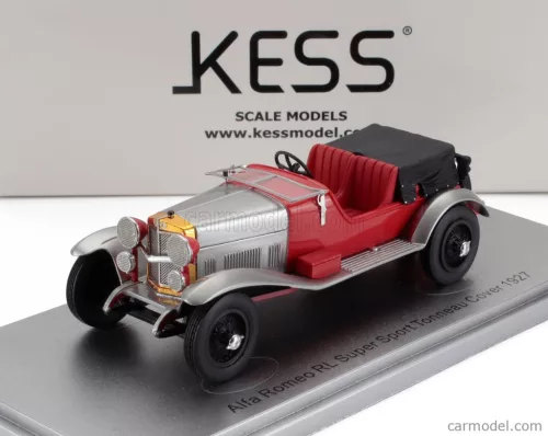 ALFA ROMEO  RL SUPER SPORT 4 SEAT - 4 POSTI - WITH COVERED SEAT 1927  RED SILVER BLACK