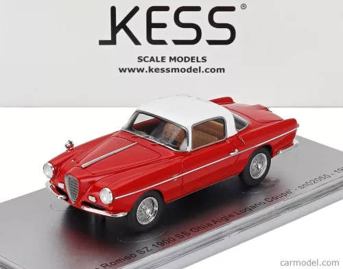 ALFA ROMEO  SZ 1900 GHIA SS sn02055 AIGLE LUGANO COUPE 1957  RED WHITE