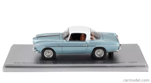 ALFA ROMEO  SZ 1900 GHIA SS sn02055 AIGLE LUGANO COUPE 1957  LIGHT BLUE MET WHITE