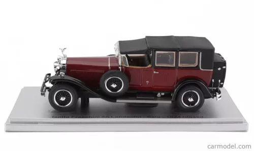 ISOTTA FRASCHINI  TIPO 8A LANDAULET SALA SEMICONVERTIBLE CLOSED 1924  BORDEAUX BLACK