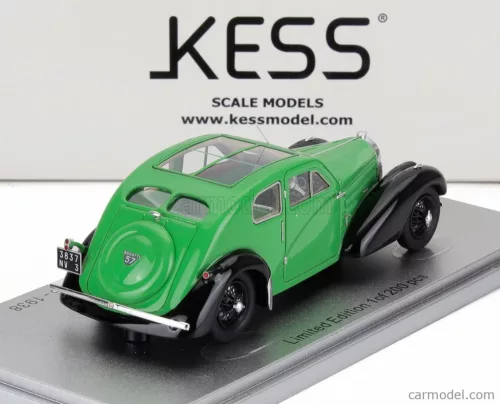 BUGATTI  57C s/n.57335 COUPE AERODYNAMIQUE PANORAMIC ROOF 1938  GREEN BLACK