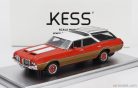 OLDSMOBILE  VISTA CRUISER 442 SW STATION WAGON 1972  RED WHITE WOOD