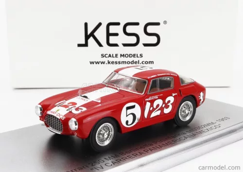 FERRARI  250MM sn0352MM BERLINETTA PININFARINA N 5 IV CARRERA PANAMERICANA MEXICO 1953 R-ECHEVERRIA - P-VILLEGAS  RED WHITE