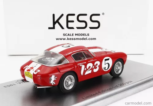 FERRARI  250MM sn0352MM BERLINETTA PININFARINA N 5 IV CARRERA PANAMERICANA MEXICO 1953 R-ECHEVERRIA - P-VILLEGAS  RED WHITE